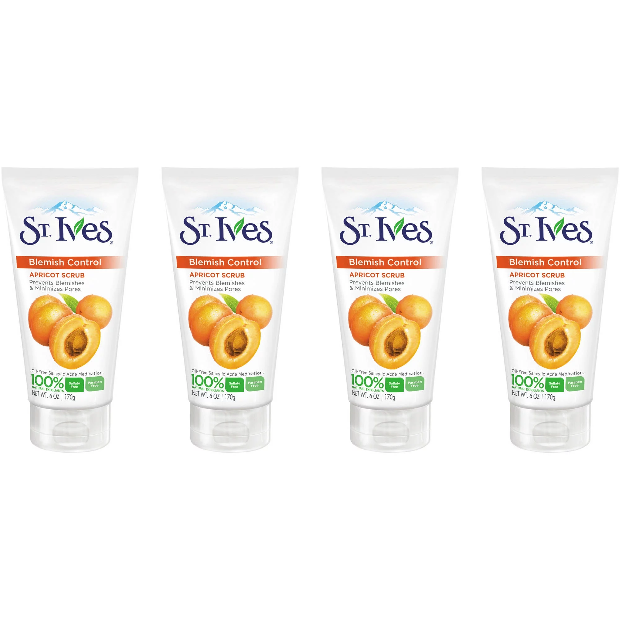 St. Ives Acne Control Face Scrub Apricot 6 oz, 4 count
