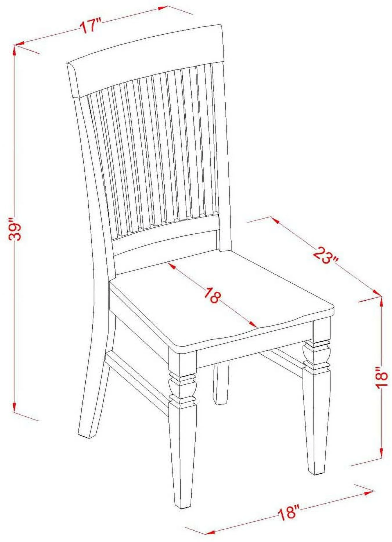 East West Furniture LGWE9-BCH-W Kitchen Table Set with a Dining Table & 8 Wood Seat Dining Chairs, 9 piece - Black & Cherry