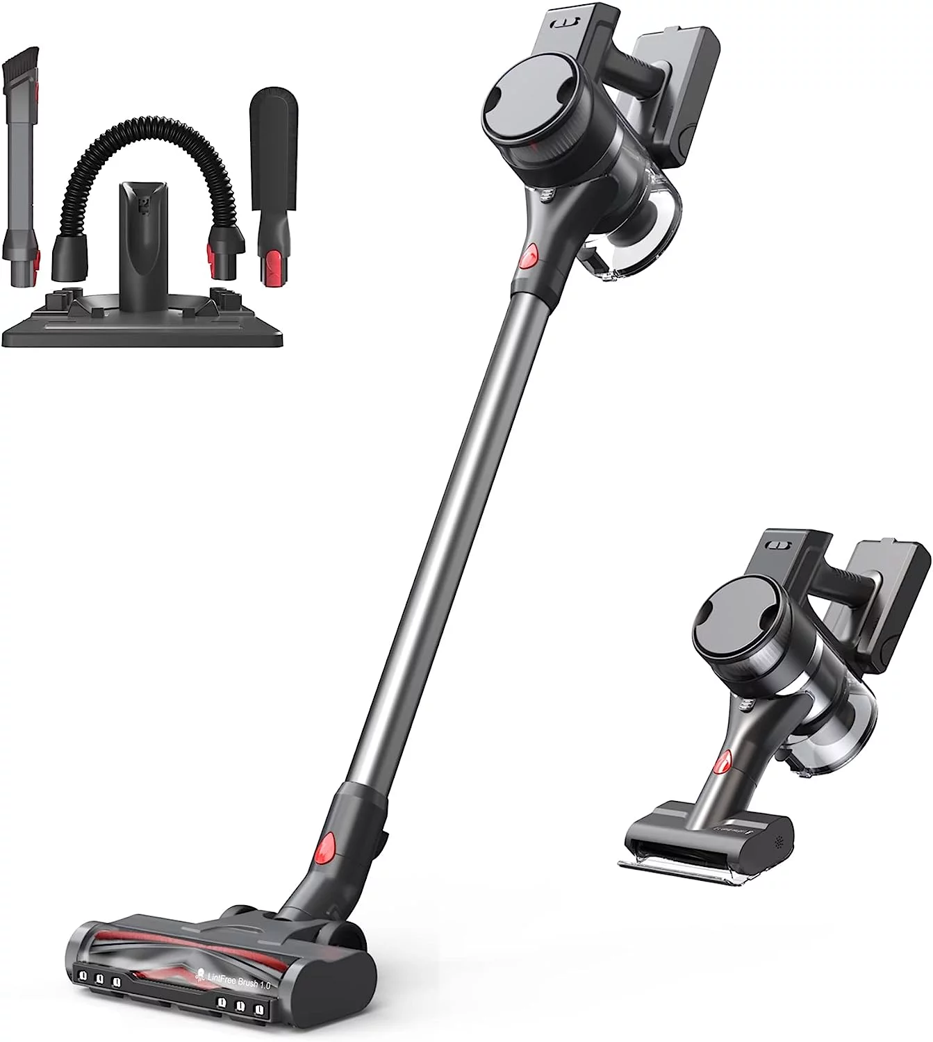 Maircle Powerful Stick Cordless Vacuum Cleaner with Rich Accessories for Pet Hair Carpet Hard Floor