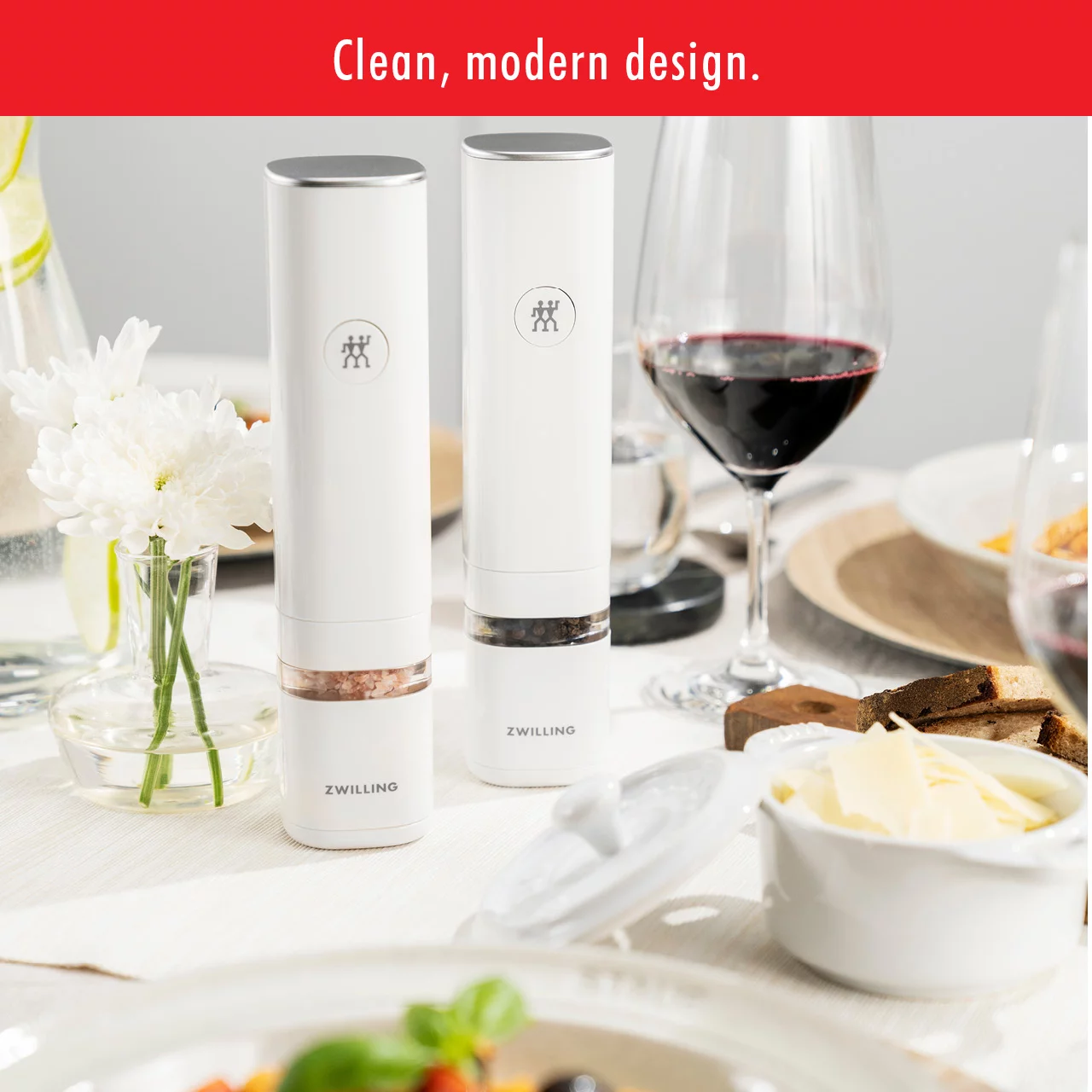 ZWILLING Enfinigy Electric Salt/Pepper Mill - White