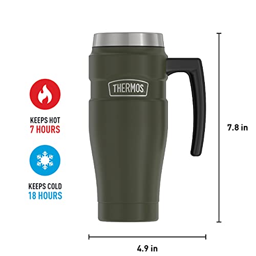 THERMOS Stainless King Vacuum-Insulated Travel Mug, 16 Ounce, Matte Stainless Steel
