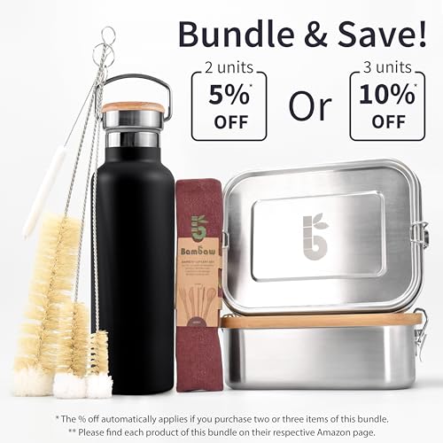 Bambaw 32 oz Water Bottle | Insulated Water Bottles | Water Bottle Stainless Steel | Insulated Travel Water Bottle | Insulated Water Bottle | Stainless Steel Water Bottles | 1 Liter Water Bottles