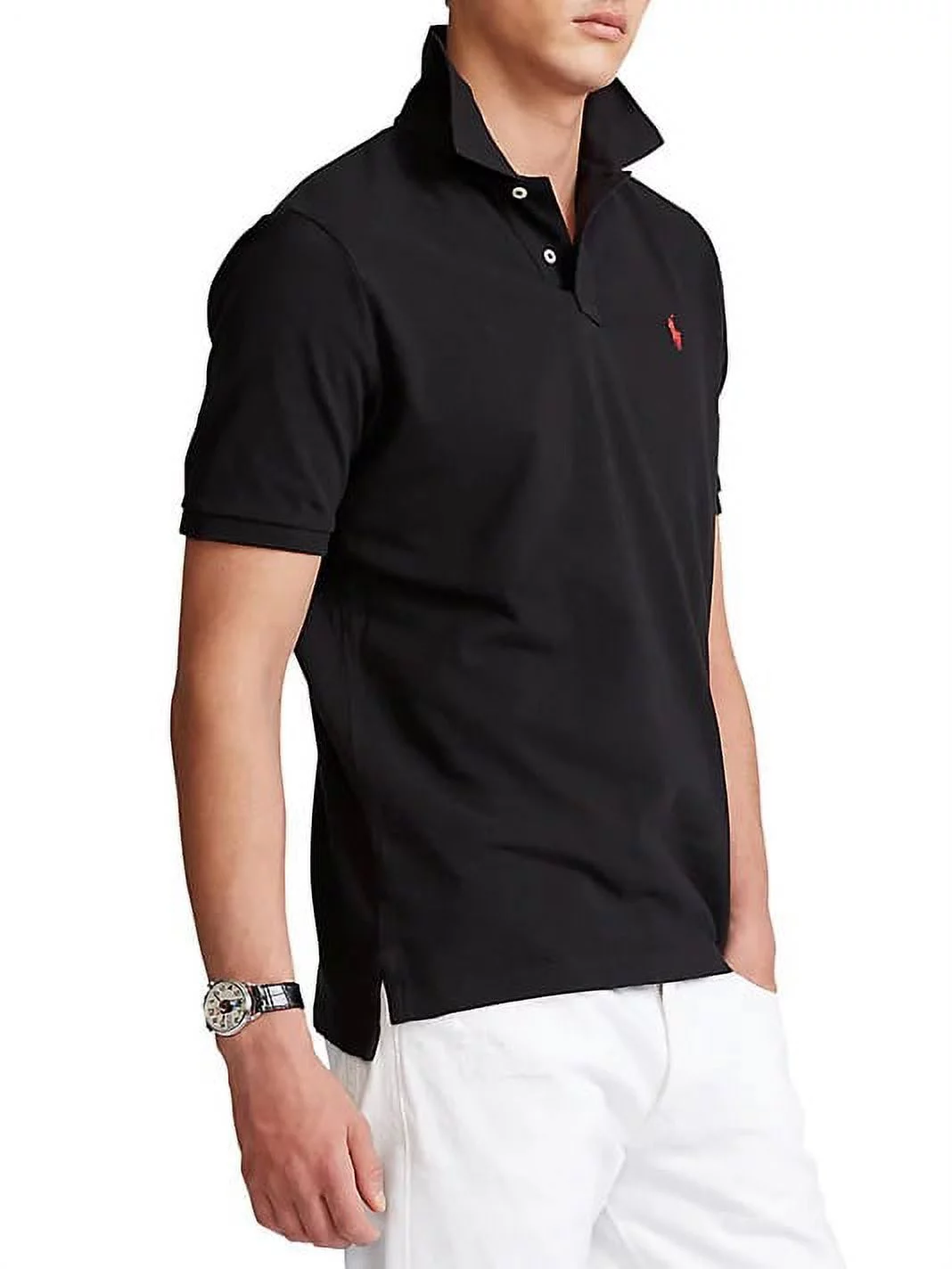 Polo Ralph Lauren POLO BLACK The Iconic Mesh Polo Shirt, US Large