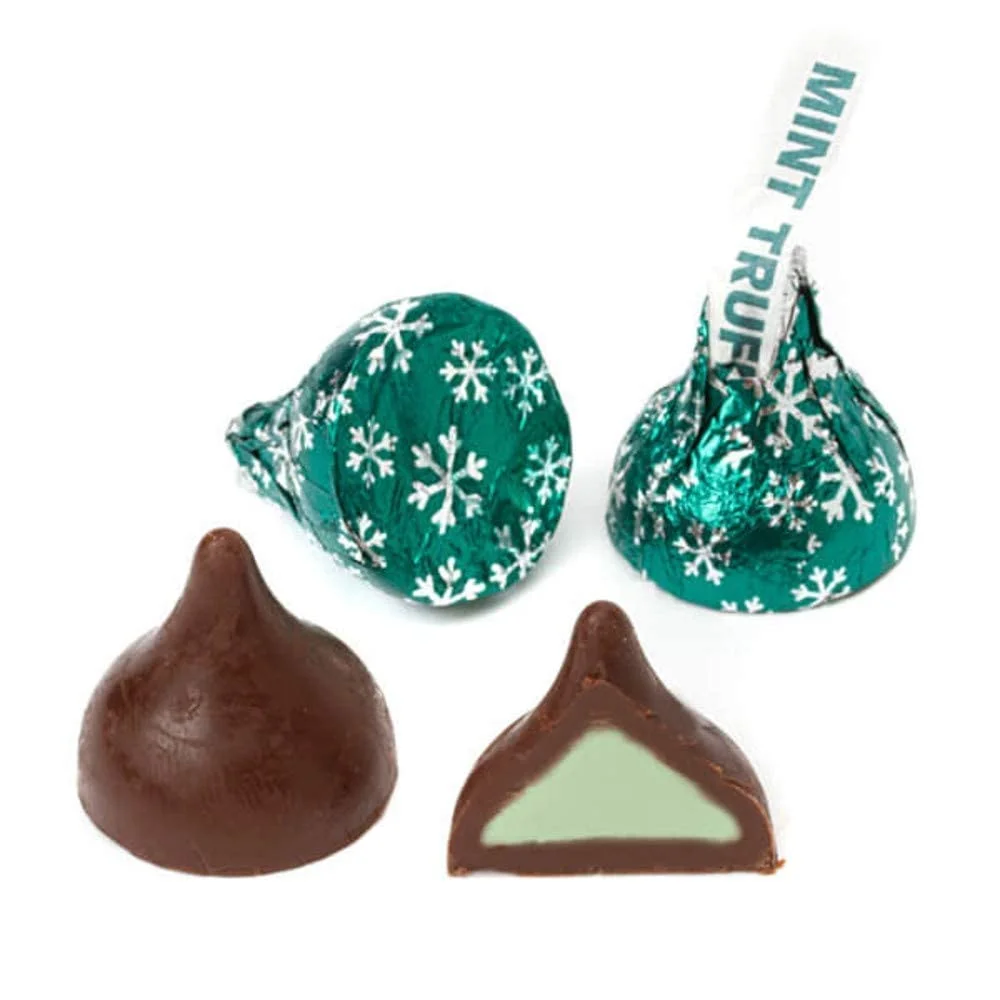 Hershey’S Kisses Mint Truffle - Dark Chocolate Filled With Mint Truffle Candy – Individually Wrapped – Bulk Pack (4 Pound)