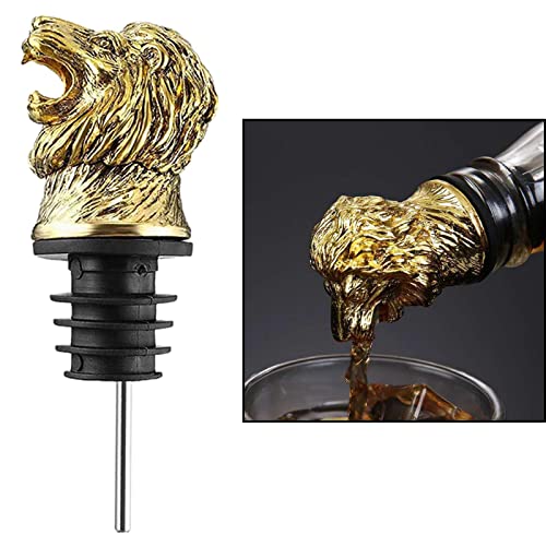 Pourer Aerators Zinc Alloy Animal Stag Head Pourer Stags Head Bottle Pourer Unique Accessories, Lion