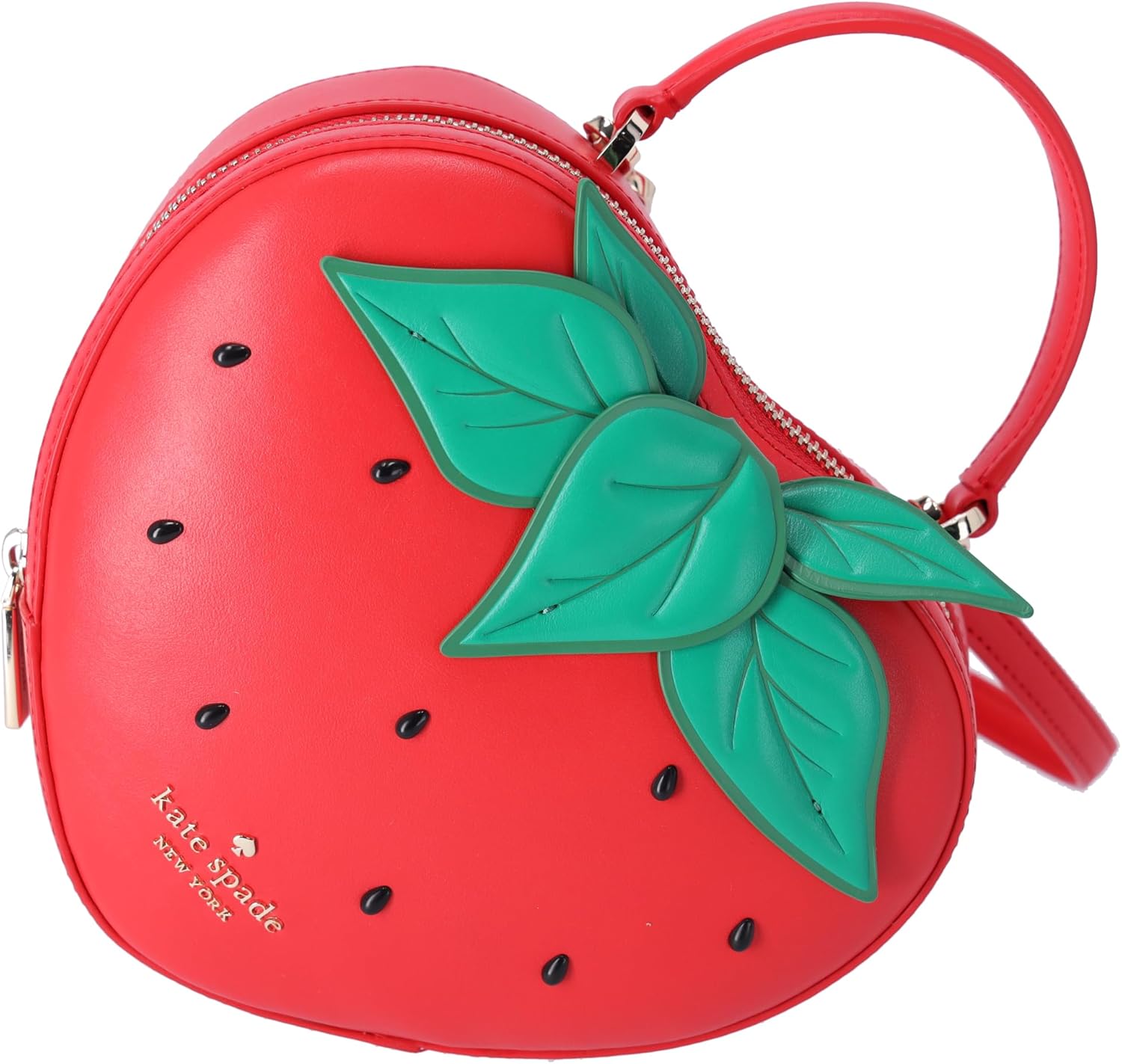 Kate Spade 3D Strawberry Crossbody Puffy Summer Berry Leather Bag Novelty