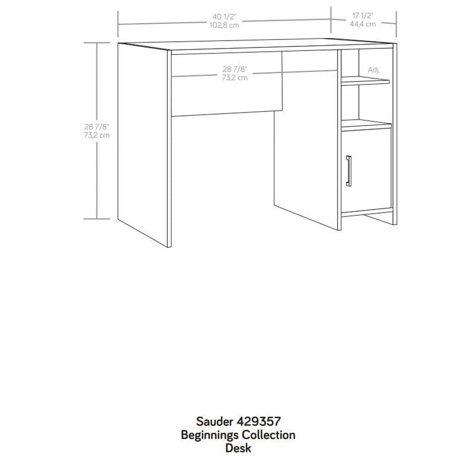 Pemberly Row Desk with Engineered Wood in Summer Oak Finish