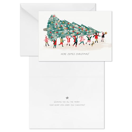 Hallmark UNICEF Boxed Christmas Cards, Here Comes Christmas (20 Cards and 20 Envelopes)