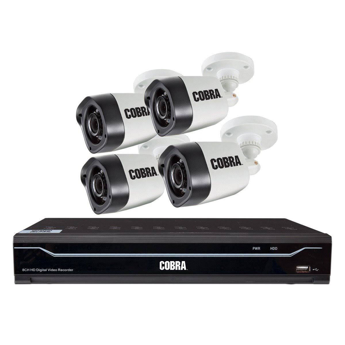 Cobra 63890 8-Channel Surveillance DVR with 4 HD Cameras and Mobile Monitoring 2024 Best Sellers