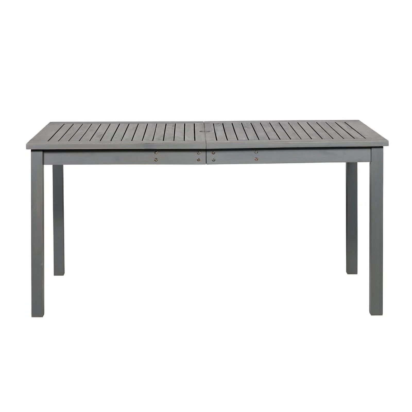 Walker Edison Simple Outdoor Wood Patio Dining Table in Gray Wash