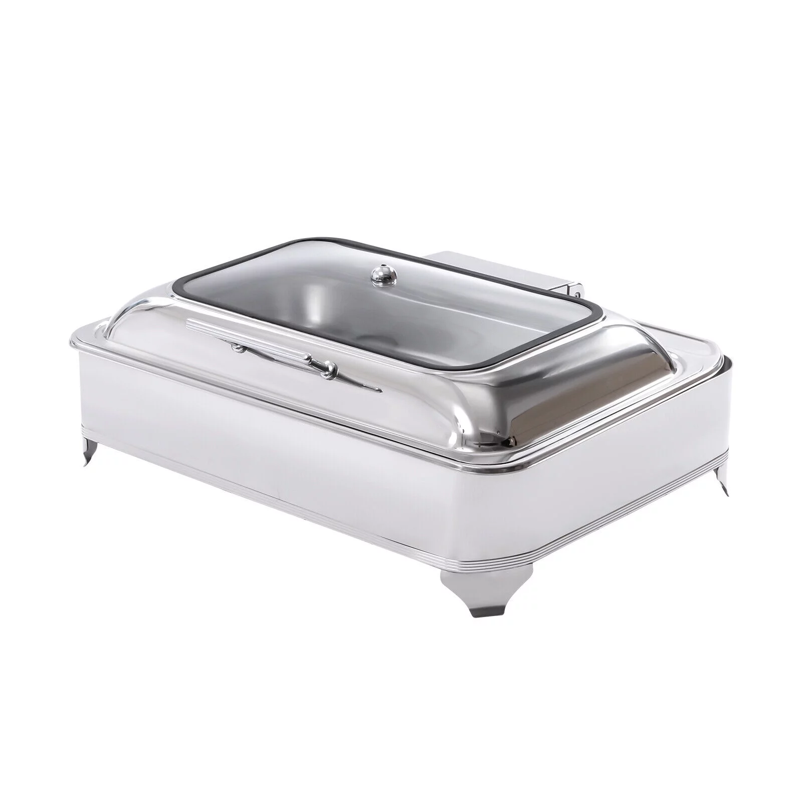 9L Electric Food Warmer W/ 2 Trays Countertop Buffet Server Heating Plate 45-80℃