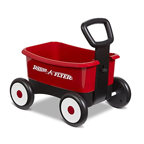 Radio Flyer My 1st Wagon with Beach and Garden Tools, 2-in-1 Wagon, Ages 1-4 , Red