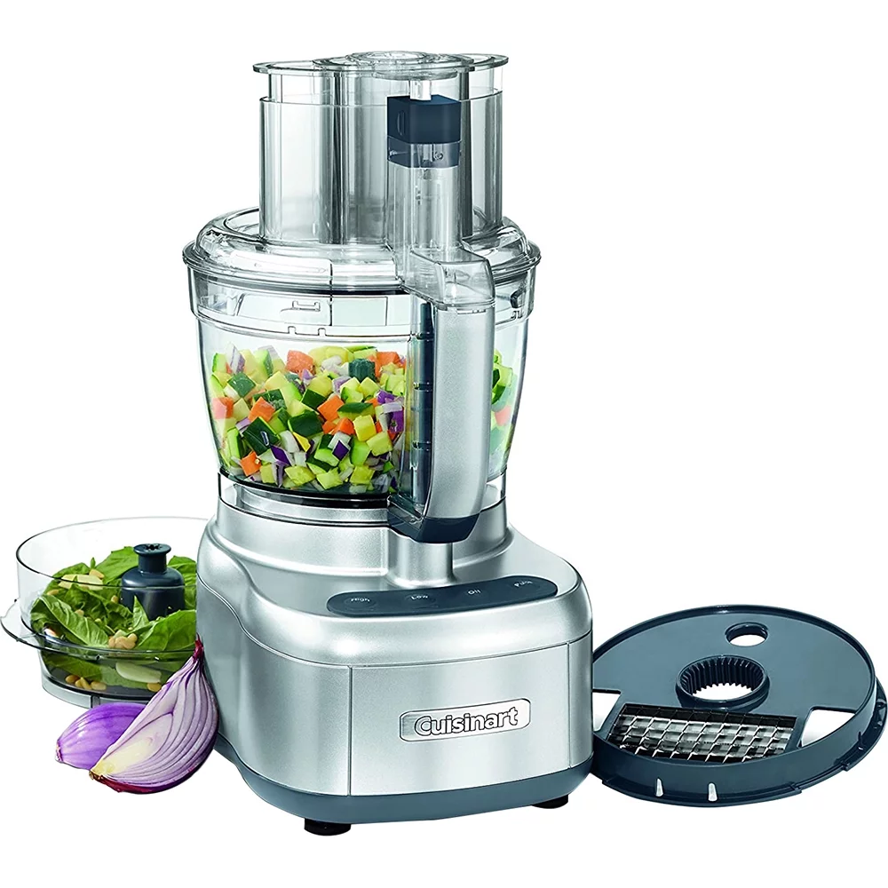 Cuisinart FP-13DSV Elemental 13 Cup Food Processor with Dicing Kit Silver Bundle with Deco Chef Gourmet 12 Piece Stainless Steel Knife Set with Storage Block