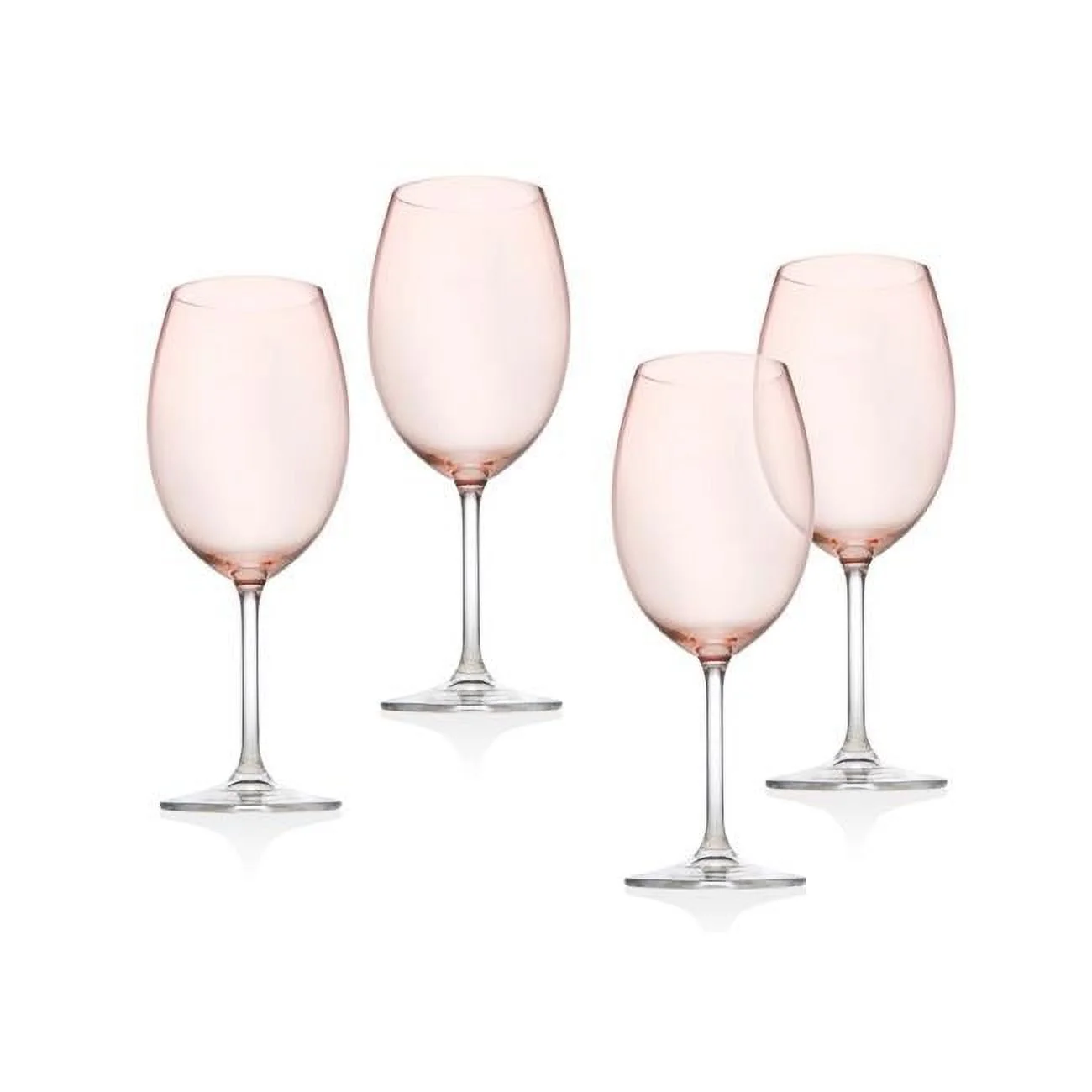 Godinger 22666 12 oz Meridian Wine Glass - Blush & White - Set of 4