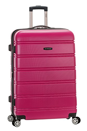 Rockland Melbourne Hardside Expandable Luggage with Spinner Wheels, Blue, Checked Large 28
