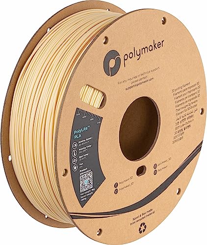 Polymaker PLA Filament, Black 3D Printing PLA Filament 1.75mm 1kg - PolyLite 3D Printer PLA Filament, Dimensional Accuracy +/- 0.03mm, Compatible with Most 3D Printer, Black