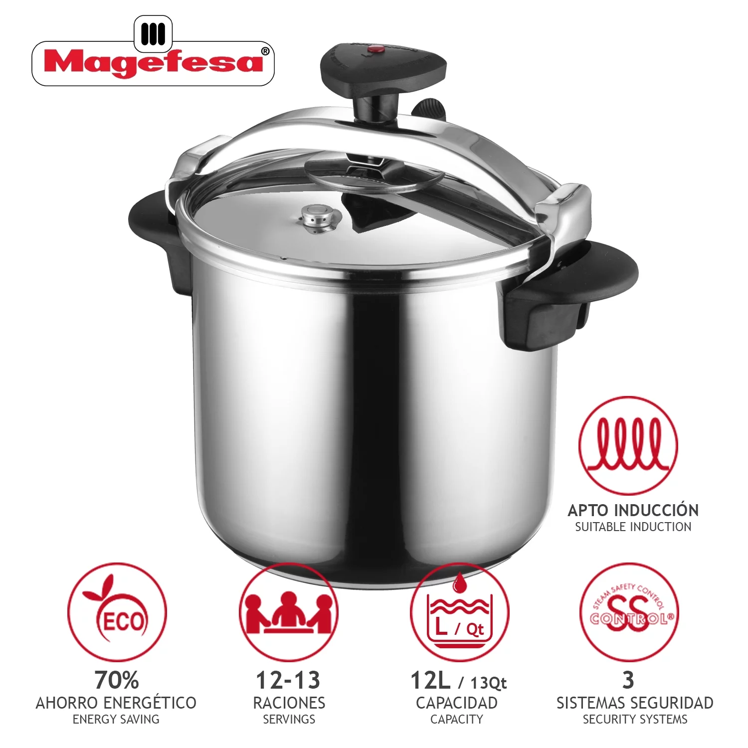 Magefesa® Star Fast Pressure Cooker, 12.7 Quart