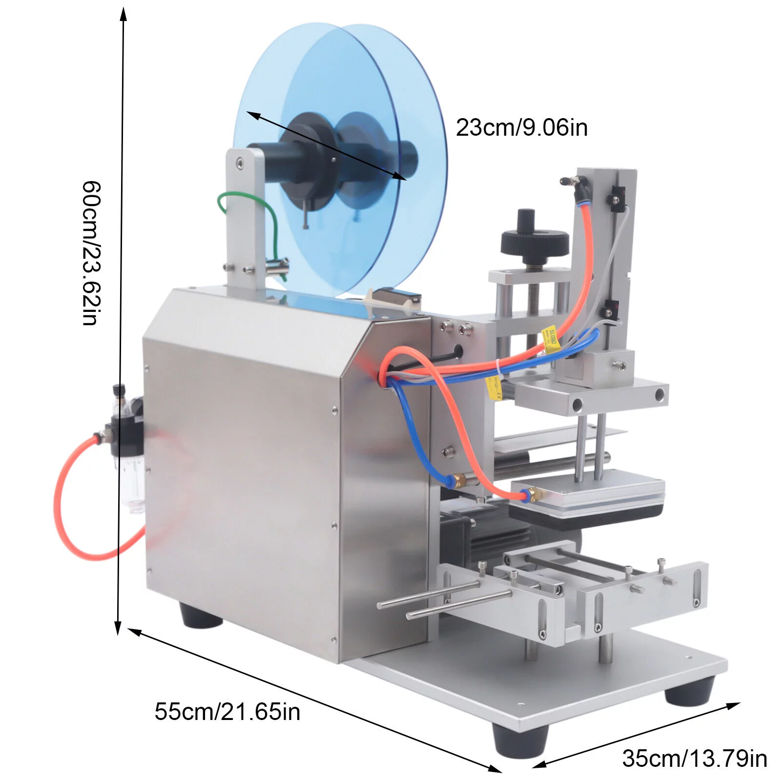 MONIPA Commercial Semi-automatic Square Bottle Labeling Machine 110V Commercial Labeling Machine