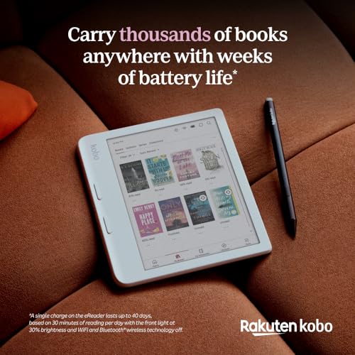 Kobo Libra Colour | eReader | 7 Glare-Free Colour E Ink Kaleido 3 Display | Dark Mode Option | Audiobooks | Waterproof (White)