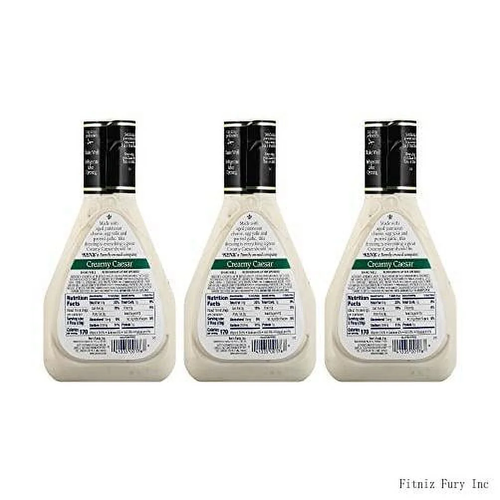 Ken’S Steakhouse Dressing, Creamy Caesar Dressing, Gluten Free Dressing For Salads Or Spreads, 16 FL OZ Bottle (Pack Of 3 Bottles)