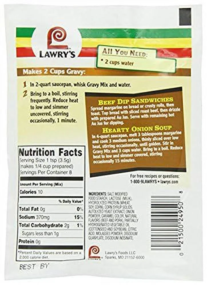 Lawry,S Au Jus Gravy Mix, 1 Oz (Case Of 24)
