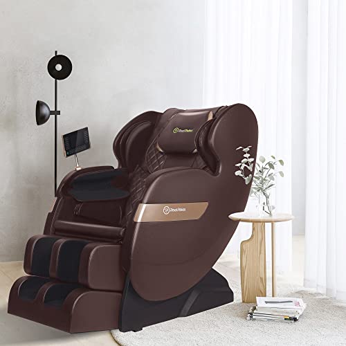 Real Relax 2025 Full Body Massage Chair of Dual-core S Track,Shiatsu Massage Recliner of Zero Gravity with APP and LCD Control,Lower Back and Calf Heating,Bluetooth,Home or Office Use,Black