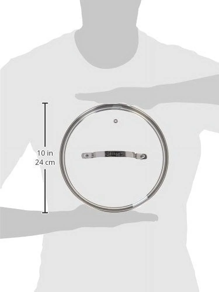 Gotham Steel 2009 Clear Tempered Glass Vented Square Frying pan Lid, 12.5