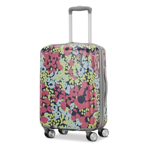 American Tourister Moonlight Hardside Expandable Luggage with Spinner Wheels, Blue Terazzo, 2-Piece Set (20/28)