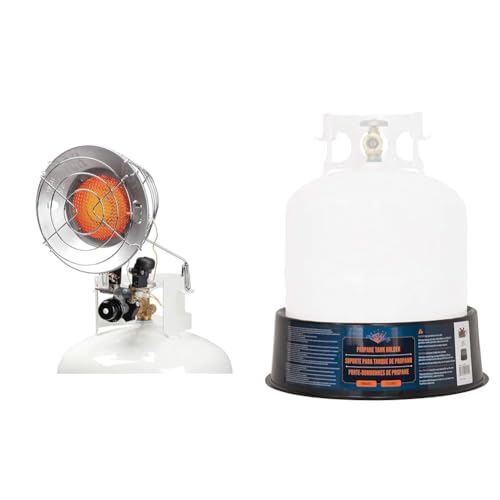 15,000 BTU Single Tank Top Portable Propane Radiant Heater,Grey/ Silver