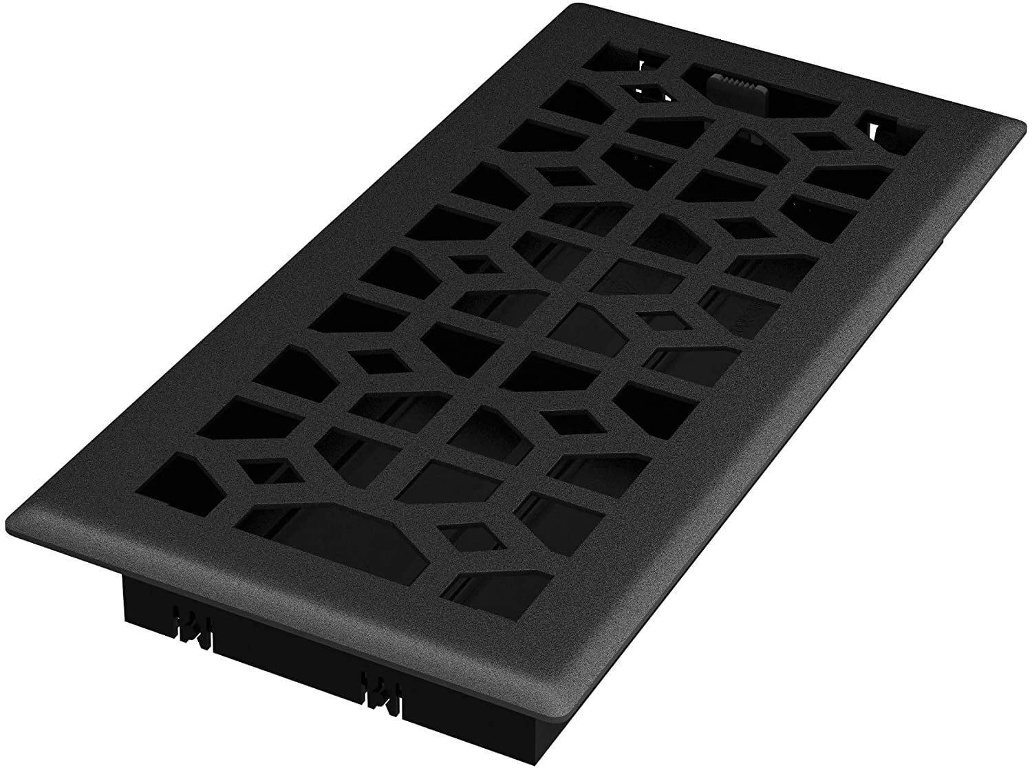 Imperial RG3466 Templar Decorative Floor Register, 4x10 Inch, Black Iron, 5 Count