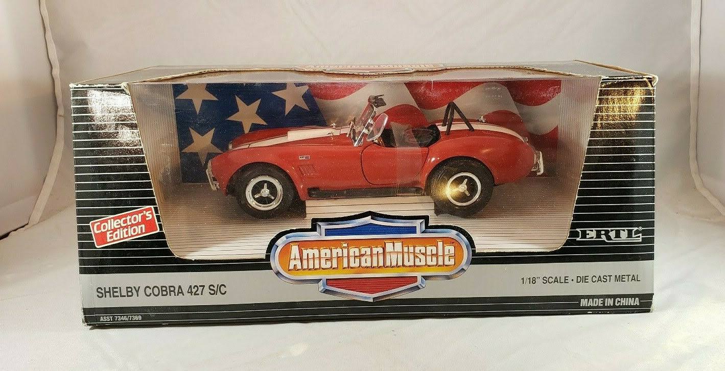 #7369 Ertl American Muscle Shelby Cobra 427 S/C,red 1/18 Scale Diecast Car
