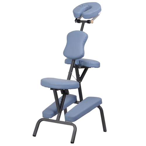 Nova Microdermabrasion Portable Massage Chair Foldable Tattoo Therapy Chair 4 Inches Thickness Sponge Face Cradle Spa Salon Massage Chair (Black)