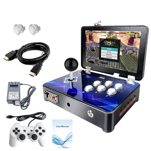 Pandora Arcade Portable Retro Video Game Player Built-in 20000+ Classic Games 10 inch LED Integrated Recreation Arcade Emulator Console Compatible with FBA/N64/Arcade/MAME