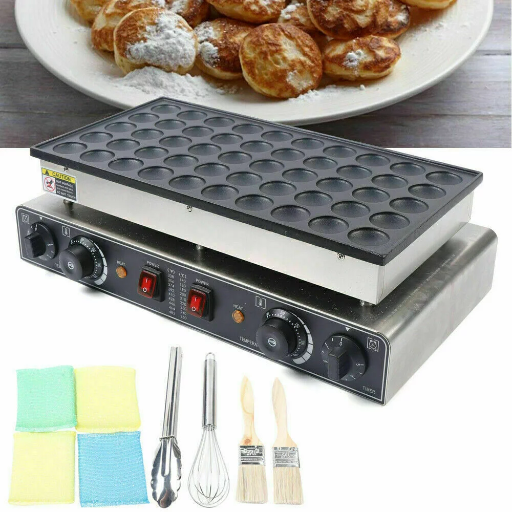 OUKANING Electric Commercial 50 Hole Waffle Maker 1.7KW Electric Nonstick Mini Dutch Pancakes Waffle Maker for Bakeries