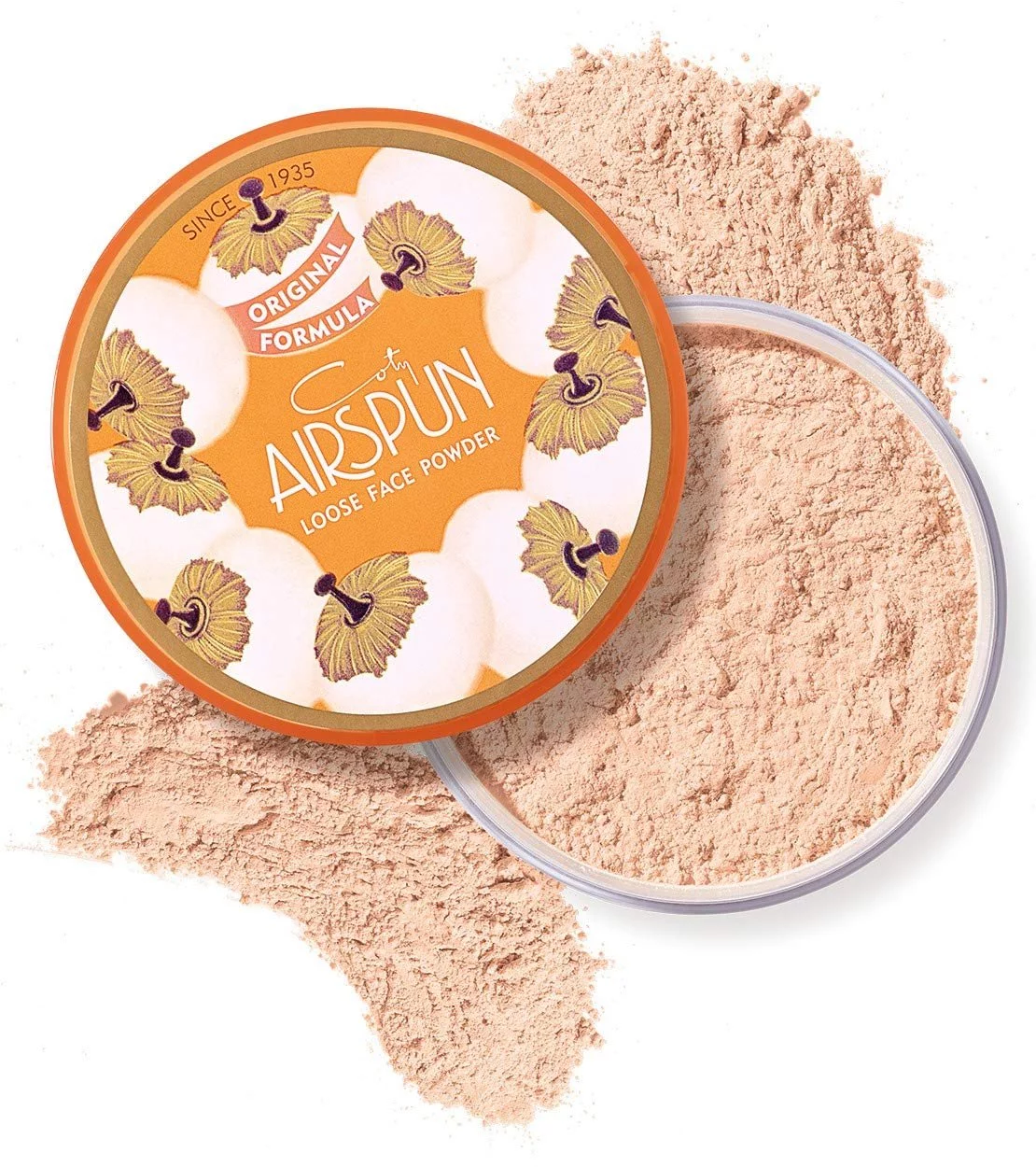 Coty Airspun Loose Face Powder 2.3 oz. Honey Beige Light Peach Tone Loose Face Powder, for Setting or Foundation, Lightweight, Long Lasting