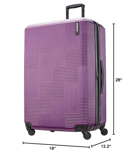 American Tourister Stratum XLT Expandable Hardside Luggage with Spinner Wheels, Jet Black, Carry-On 21-Inch