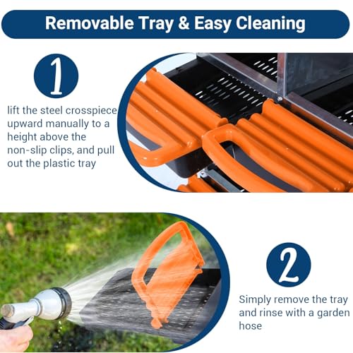 Chicken Nesting Box, 10 Hole 2 Layer Hen Nest Box with Legs, Roll Away Eggs Laying Boxes,Cleanable Pull Out Hen Roosting Boxes