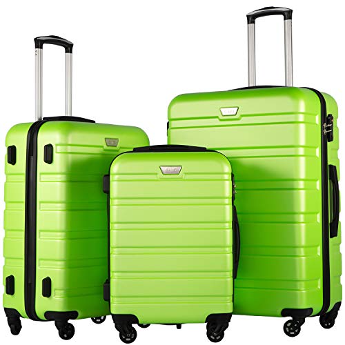 Coolife Luggage 4 Piece Set Suitcase Spinner Hardshell Lightweight TSA Lock