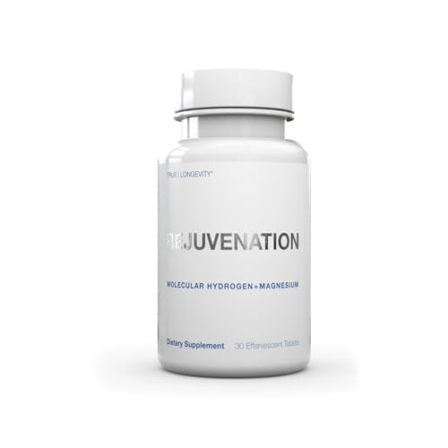 Rejuvenation Molecular Hydrogen Tablets with Magnesium: Highest Dose and Concentration, Supports Gut, Liver, Brain, Cardiovascular, Mitochondrial Health - Unflavored