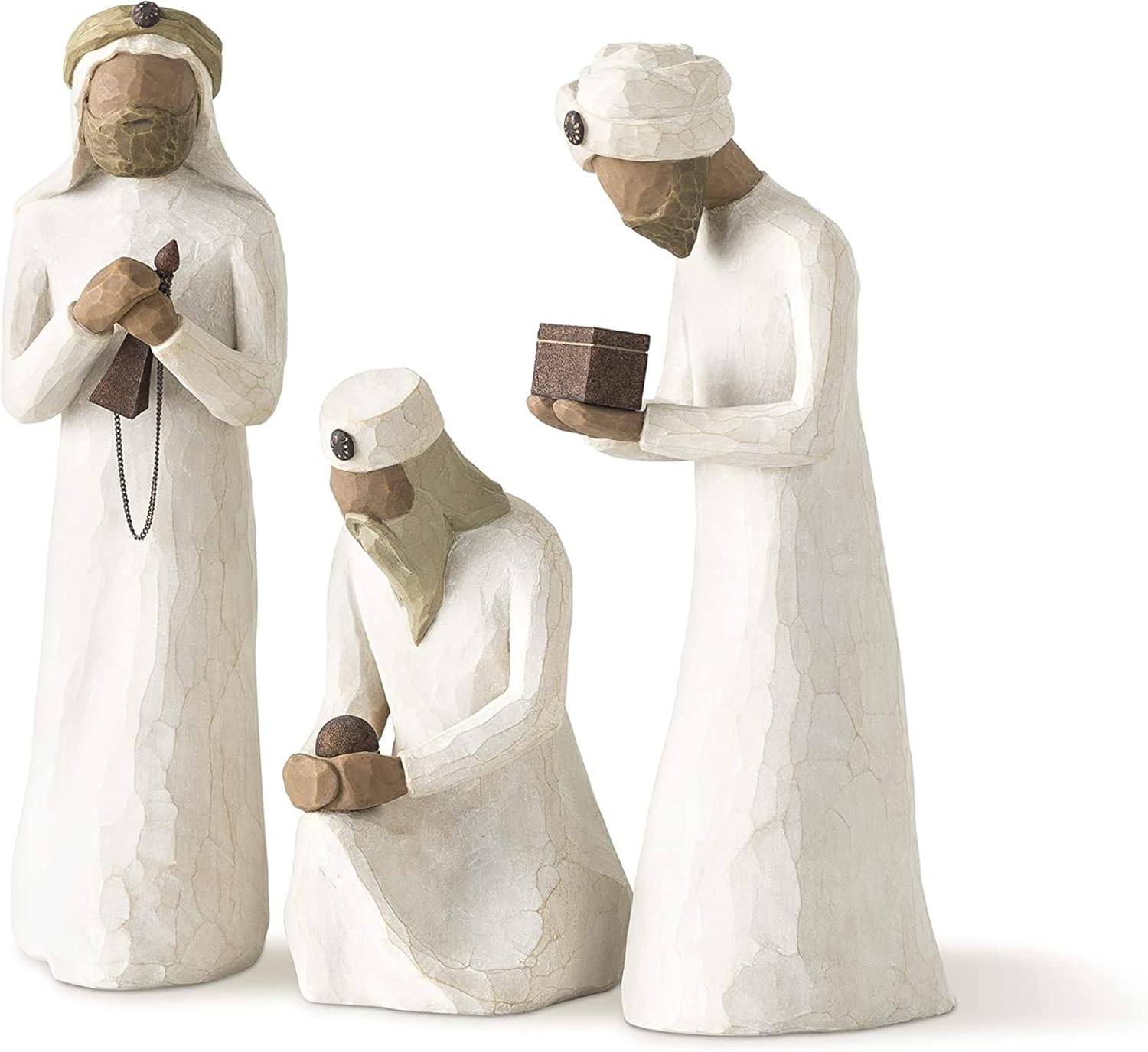 Willow Tree The Three Wisemen, Sculpted Hand-Painted Nativity Figures,3-Piece Set Hand-Painted Nativity Backdrop