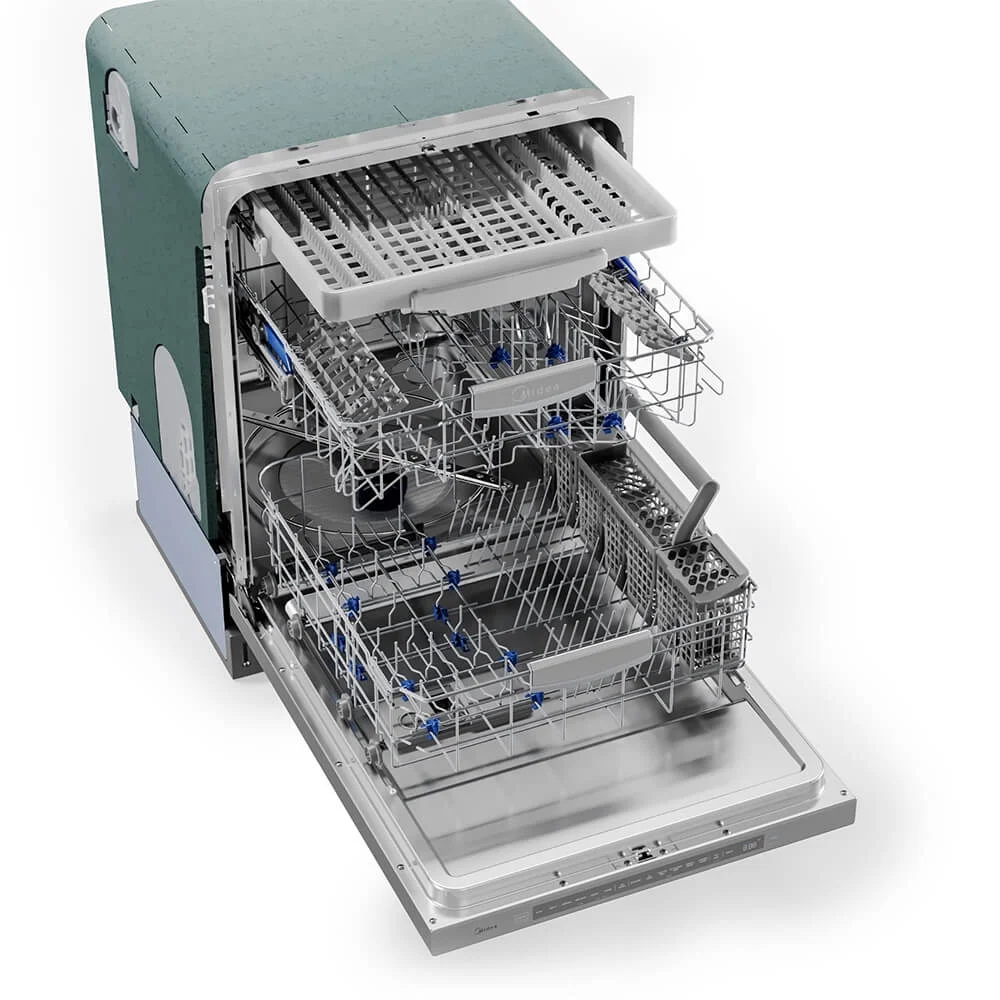 Midea MDT24P4AST 24 inch Stainless Dishwasher with Pocket Handle