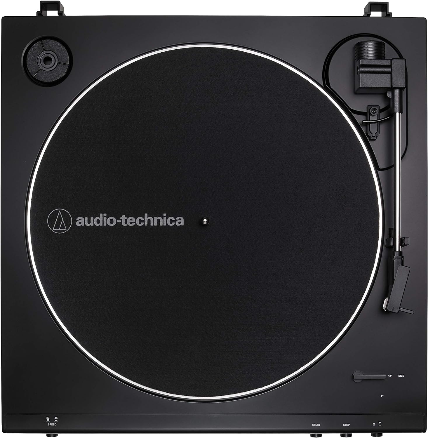 Audio-Technica AT-LP60X-BK Fully Automatic Belt-Drive Stereo Turntable, Black, Hi-Fi, 2 Speed, Dust Cover, Anti-Resonance, Die-Cast Aluminum Platter