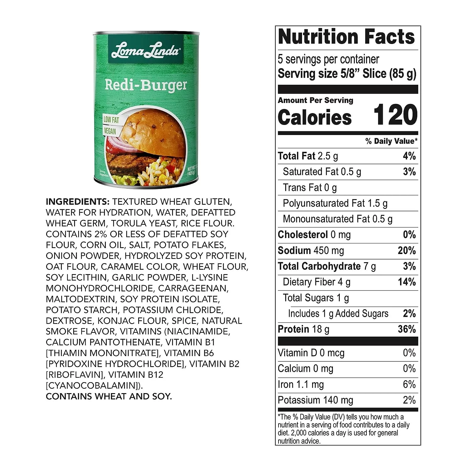 Loma Linda Redi-Burger (15 oz) (Pack of 12) Vegan