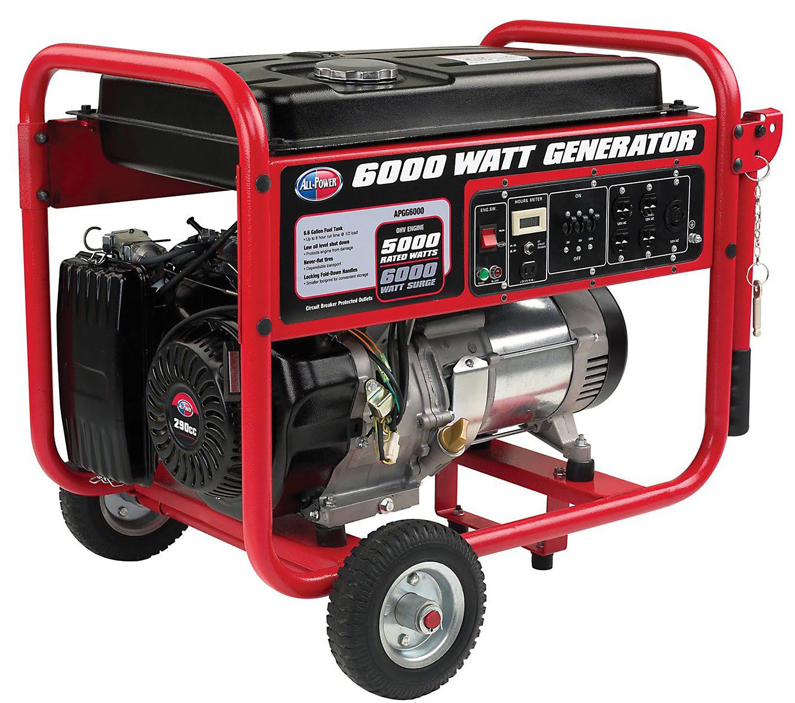 All-Power America Portable Generator - APGG6000, 6000 Watt, Gas