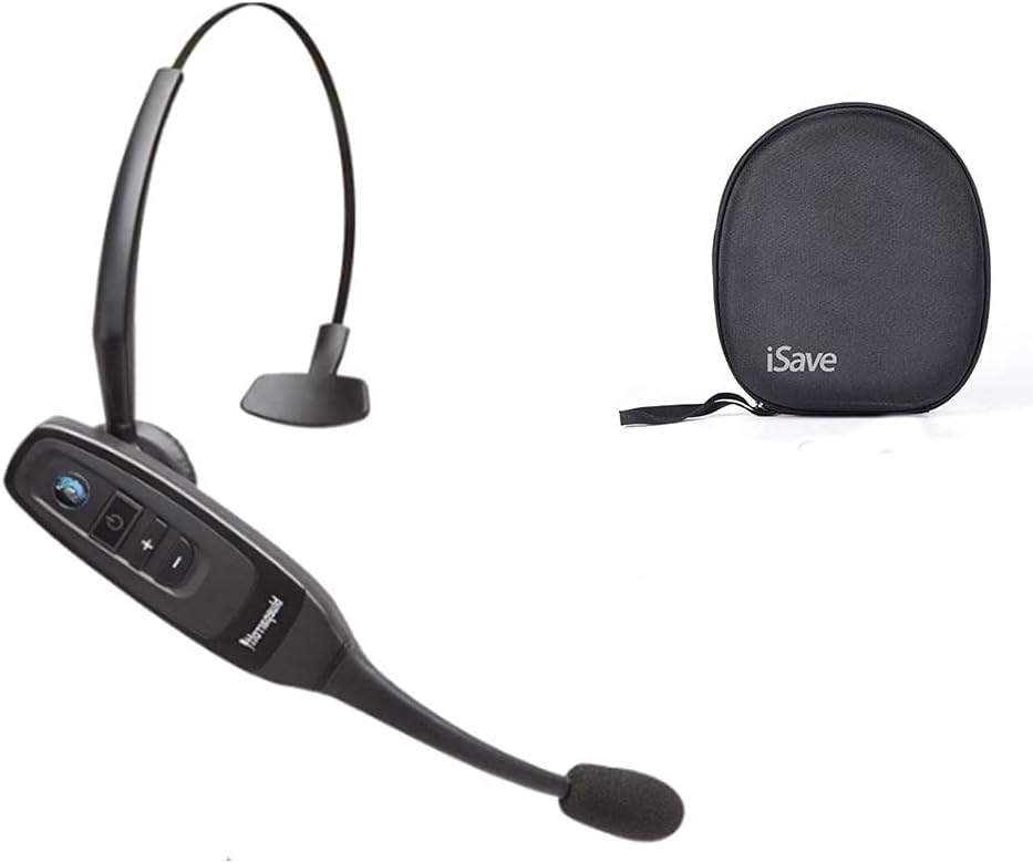 BlueParrott B250-XTS (203890) Noise Cancelling Wireless Bluetooth Headset w/ iSave Protective Carrying Case with 20 Hours of Talk time