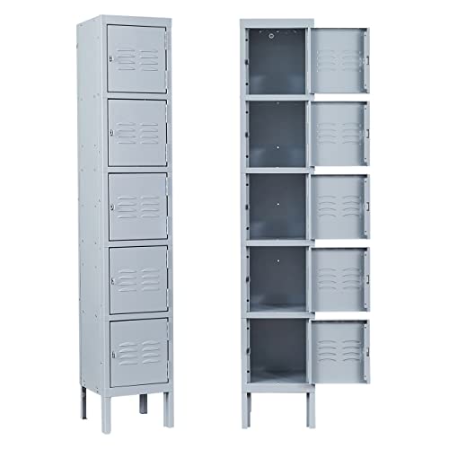 SISESOL Metal Lockers for Employees Steel Locker Large School Locker Metal Wall Locker Office Employee Lock Box 71