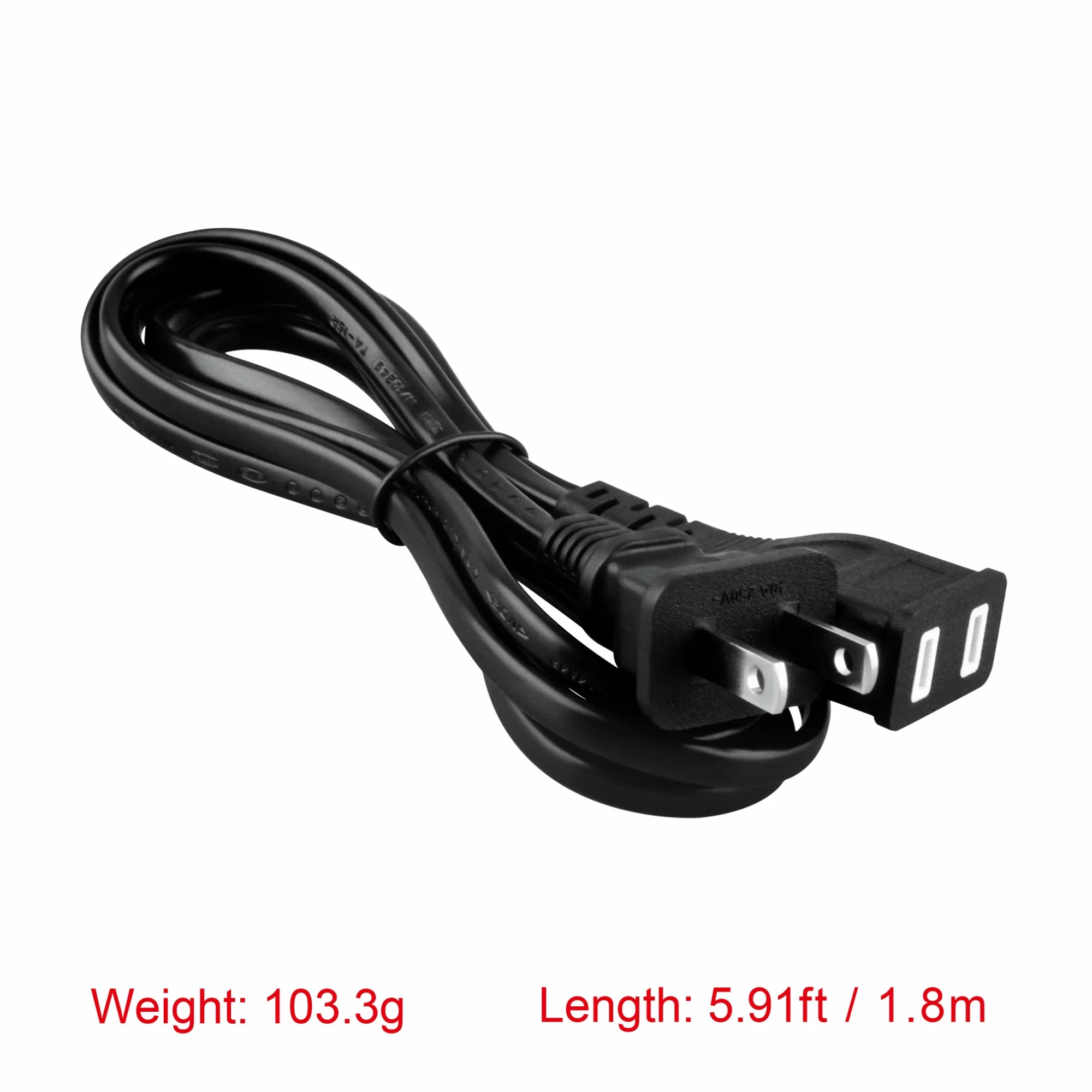 FITE ON Compatible 6ft AC IN Power Cord Outlet Socket Cable Plug Lead Replacement for Cen-Tech 3-in-1 Portable Power Pack Jump Starter JumpStarter Item# 62306 62376 CEN TECH CENTECH