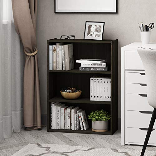 Furinno Pasir 3-Tier Open Shelf Bookcase, Americano