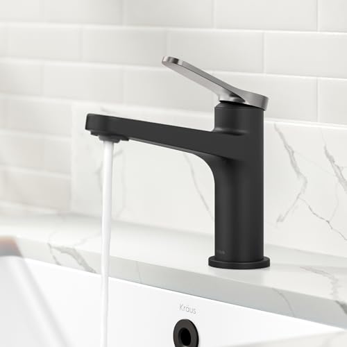 KRAUS Indy Single Handle One Hole Bathroom Sink Faucet in Chrome, KBF-1411CH