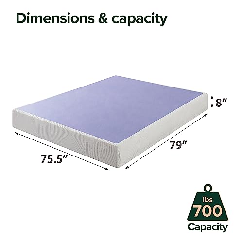 ZINUS Edgar 4 Inch Wood Box Spring, Mattress Foundation, Sturdy Wood Structure, Low Profile, Easy Assembly, King
